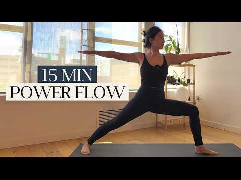 15 Min Power Yoga | Strong Full Body Flow YouTube video thumbnail.