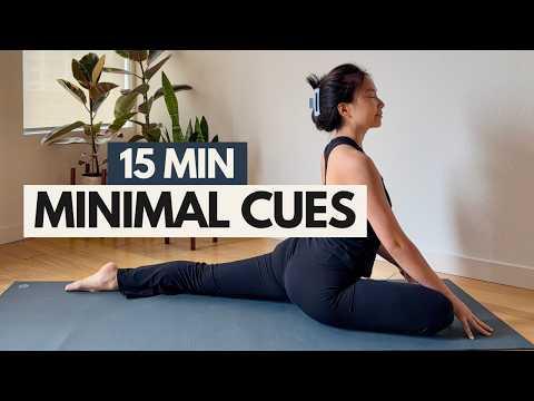 15 Min Peaceful Morning Yoga | Minimal Cues Flow YouTube video thumbnail.