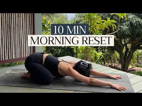 10 Min Gentle Morning Yoga | Wake Up & Feel Good YouTube video thumbnail.