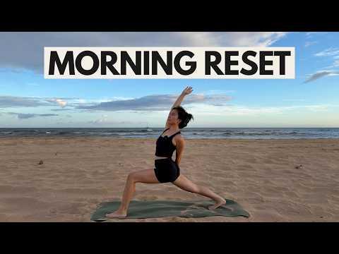 10 Min Morning Yoga | Full Body Energizing Reset YouTube video thumbnail.