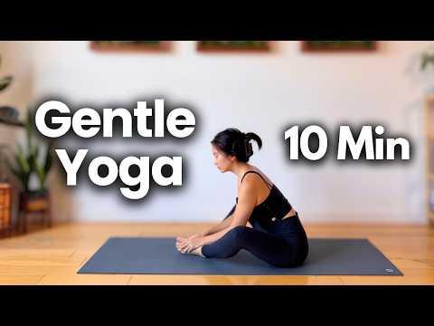 10 Min Gentle Morning Yoga | Full Body Reset & Release YouTube video thumbnail.